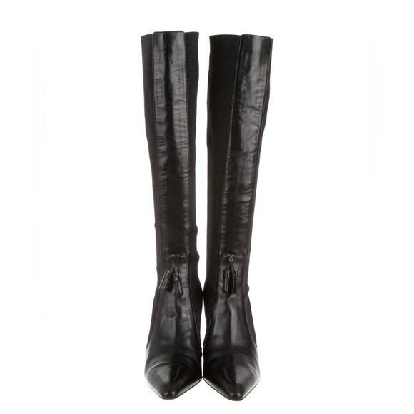 Yves Saint Laurent Shoes - YSL Leather Boot with tassel, size 36